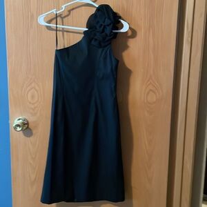 Chic One Shoulder Black Cocktail Party Dress Size 10 by S. L. Fashions.